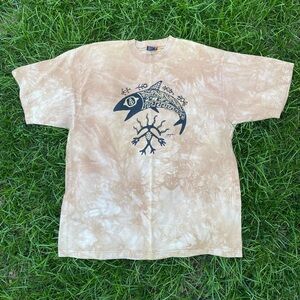 Vintage 1998 Dagoli Studio Tribal Print T-Shirt Spirit Fish Men’s XL 100% Cotton